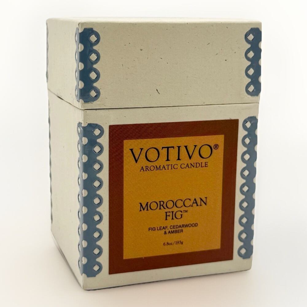 Votivo Moroccan Fig Fragrance No. 41 Aromatic Candle 6.8oz 193g 50-60 Hour Wax